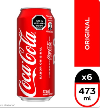 Coca Cola Lata 473ml x6u