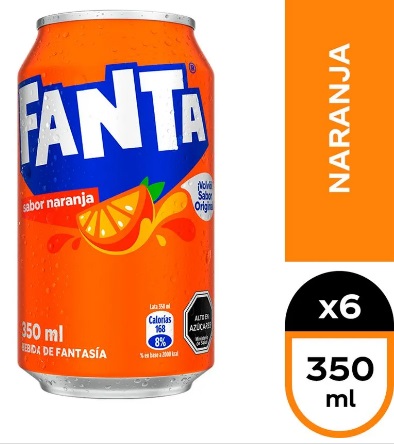 Fanta lata 350ml x6u