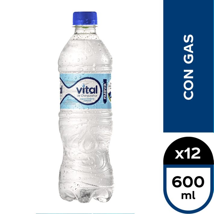 Agua mineral Vital Con Gas 600cc x12u